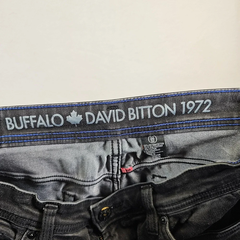 Buffalo David Bitton Men's Black Wash Slim‎ Fit Jeans Denim Size 32x32